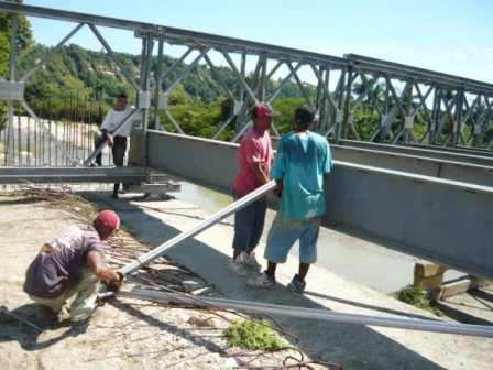 Reinician trabajos construcción puente comunidad El Mango