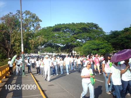 Apoyan masivamente actividad “Caminantes por la Vida 2009”