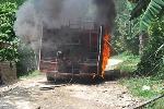 CAMIÓN BOMBEROS SE INCENDIA EN MUNICIPIO GASPAR HERNÁNDEZ