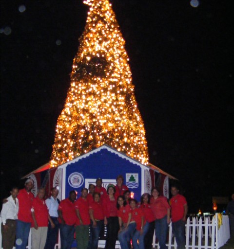 FESTIVAL FUEGOS ARTIFICIALES PRECEDE ENCENDIDO ÁRBOL NAVIDEÑO ENTRADA PUERTO PLATA