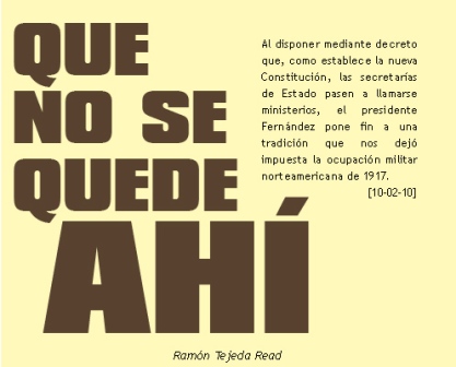 QUE NO SE QUEDE AHÍ