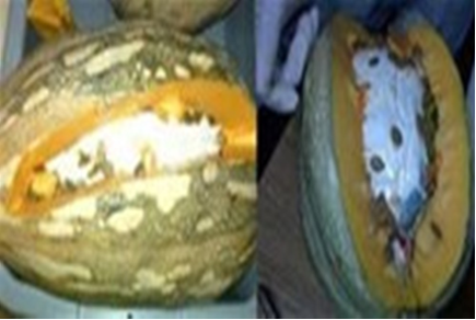 TURISTAS TRATARON LLEVAR DROGA A CANADÁ UTILIZANDO AUYAMAS 