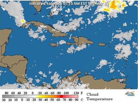ONAMET ANUNCIA LLUVIAS AISLADAS REGIRÁN EN REPÚBLICA DOMINICANA