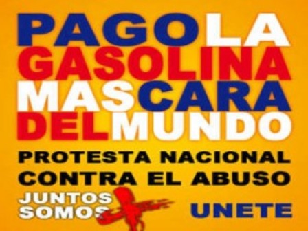 MOVIMIENTO “BÁJAME LA GASOLINA” SOLICITA TRASPARENTEN VENTA HIDROCARBUROS