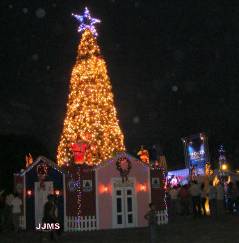 Niños disfrutan encendido árbol navideño Puerto Plata