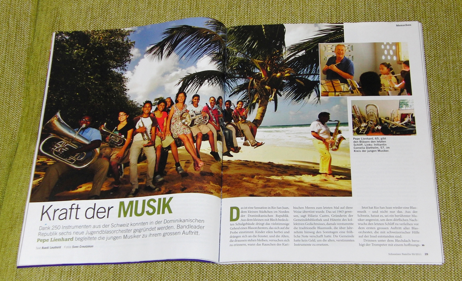 REVISTA SUIZA DEDICA PORTADA PROYECTO CULTURAL REPÚBLICA DOMINICANA