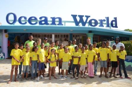 NIÑOS CAMPAMENTO DREAM PROJECT VISITAN OCEAN WORLD 