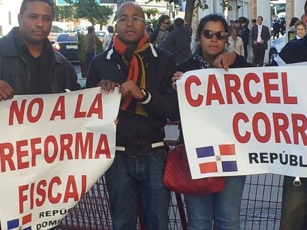 Protestan Contra Reforma Fiscal República Dominicana