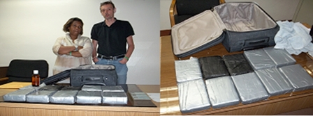Acusan franceses traficar once kilos cocaína aeropuerto Puerto Plata