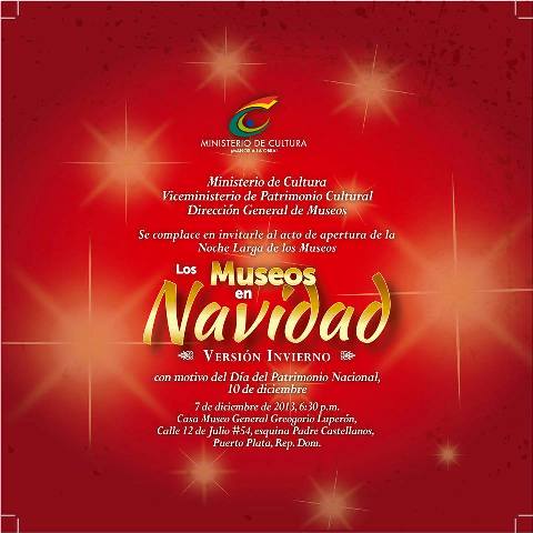 Ministerio de Cultura anuncia apertura de los Museos en Navidad este próximo sábado en PP