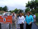 Viceministros de Obras Públicas y gobernadora de PP supervisan asfaltado carretera