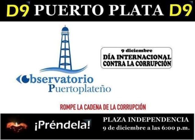 Observatorio Puertoplateño está convocando para hoy parada cívica en contra de la corrupción y la impunidad