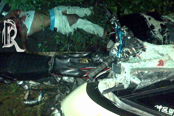 Accidente deja dos muertos en carretera Sosúa-Cabarete tras choque de minibús y motocicleta