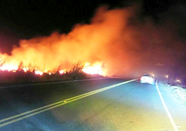 Humareda producto de incendio en cañaveral afectó a sectores de Puerto Plata