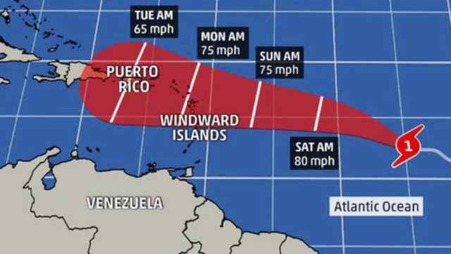 Meteorología informa que el huracán Danny se continúa fortaleciendo en su desplazamiento hacia el Caribe