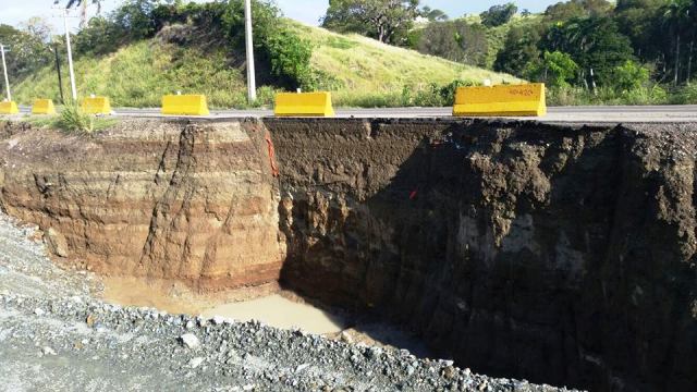 Lluvias registradas en la zona de Puerto Plata provocaron erosión y deslaves en carreteras