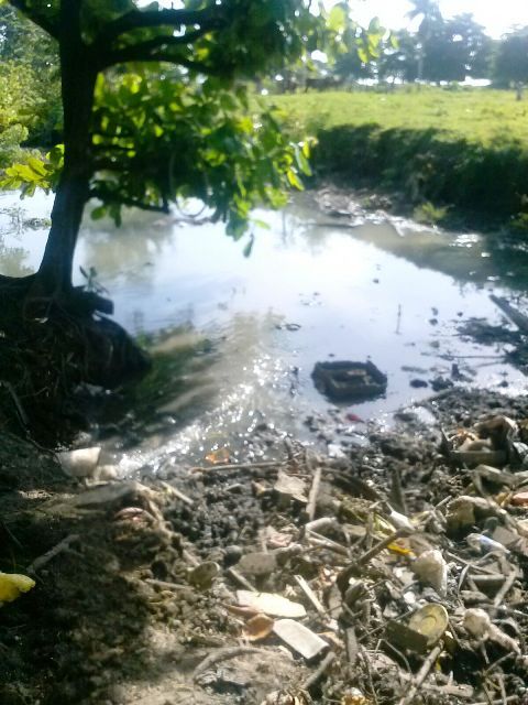 Cañada repleta de agua maloliente y basura amenaza salud moradores en Padre Granero, además contamina playa Marapicá