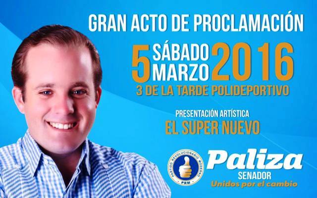Genera expectativas acto proclamación de Paliza como candidato a senador del PRM y recorrido de Abinader por costa Norte