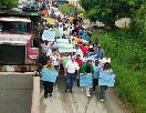 Efectúan marcha de Camú a Puerto Plata exigiendo reconstrucción carretera turística Gregorio Luperón