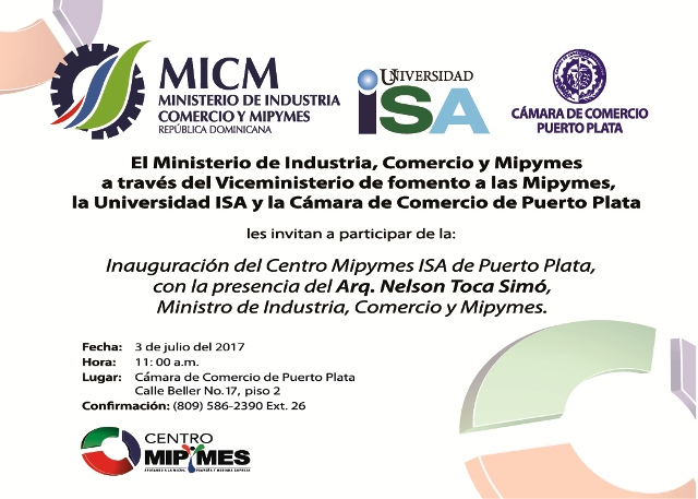 Ministro de Industria y Comercio viene a Puerto Plata para inaugurar centro Mipymes