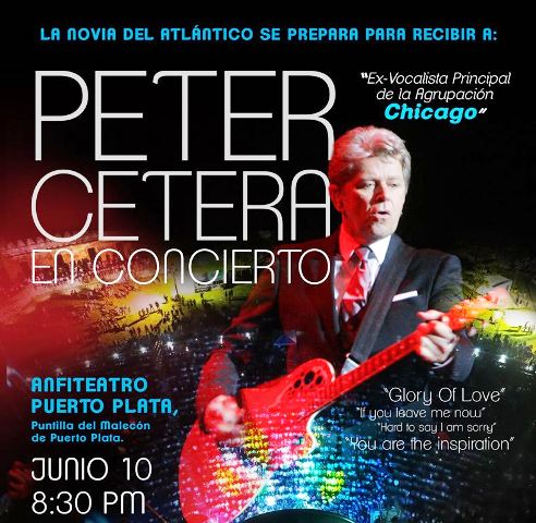 Confirman que afamado artista estadounidense Peter Cetera actuará en el anfiteatro de Puerto Plata