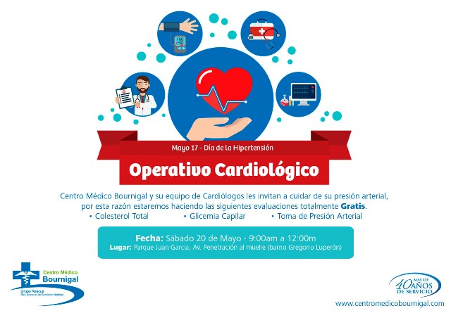 Centro Médico Bournigal realizará operativo cardiológico gratuito este próximo sábado