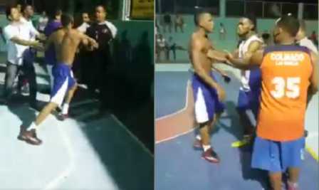 ¡Qué Barbaridad! Juego de baloncesto terminó a las trompadas y árbitro apuñaló un jugador en La Unión de Sosúa
