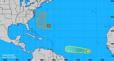Fuerte onda tropical sobre el Atlántico es vigilada de cerca por Meteorología ya que tiene potencial de convertirse en ciclón