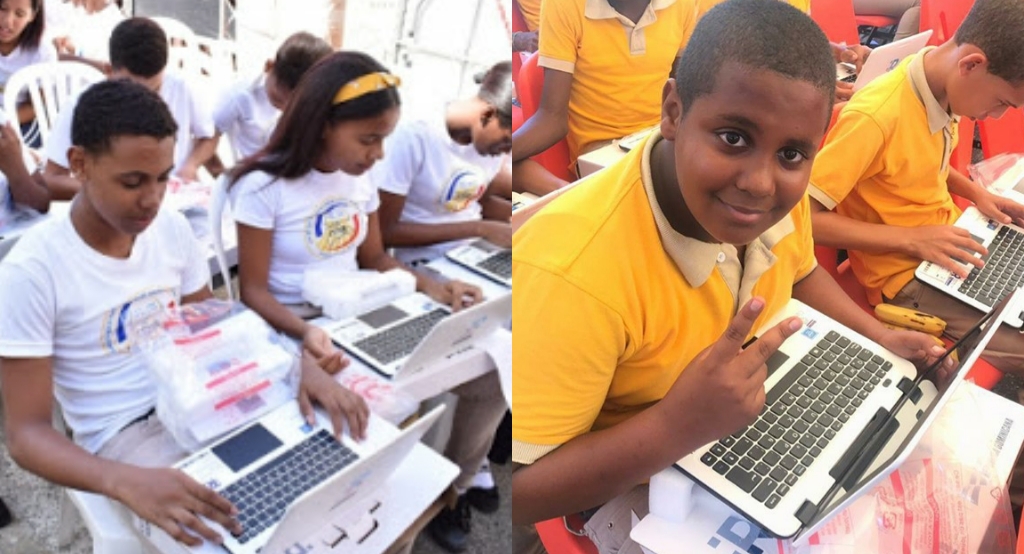 Entregan centenares de computadoras laptops a estudiantes de escuelas públicas de Puerto Plata mediante programa República Digital