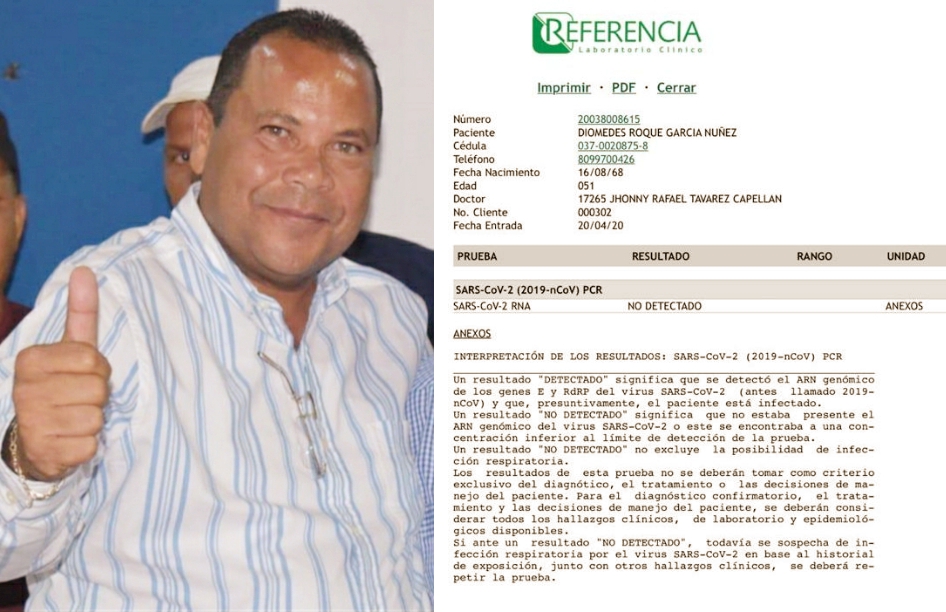 Alcalde electo de Puerto Plata sale negativo del COVID-19 en segunda prueba realizada, agradece a médicos por atenciones recibidas