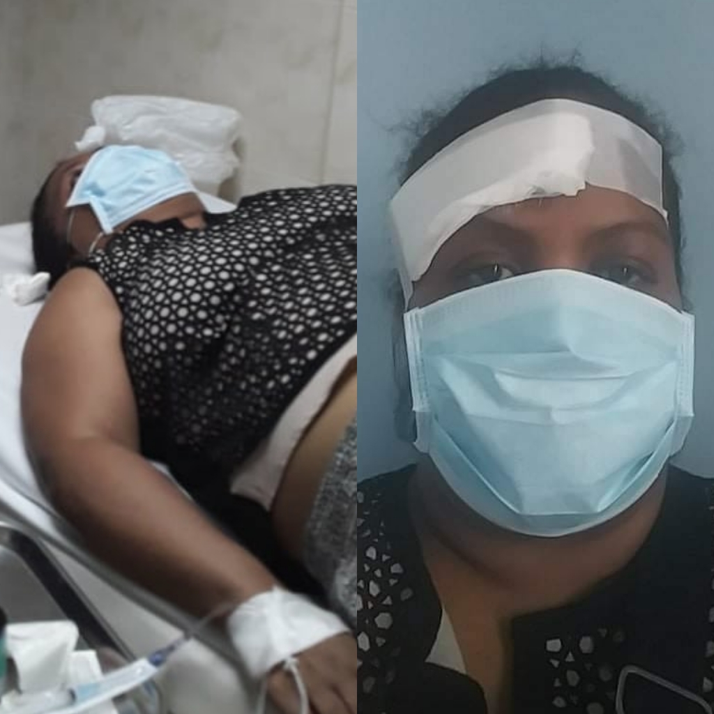 Profesora resulta herida al recibir pedrada en la cara lanzada por enajenada mental