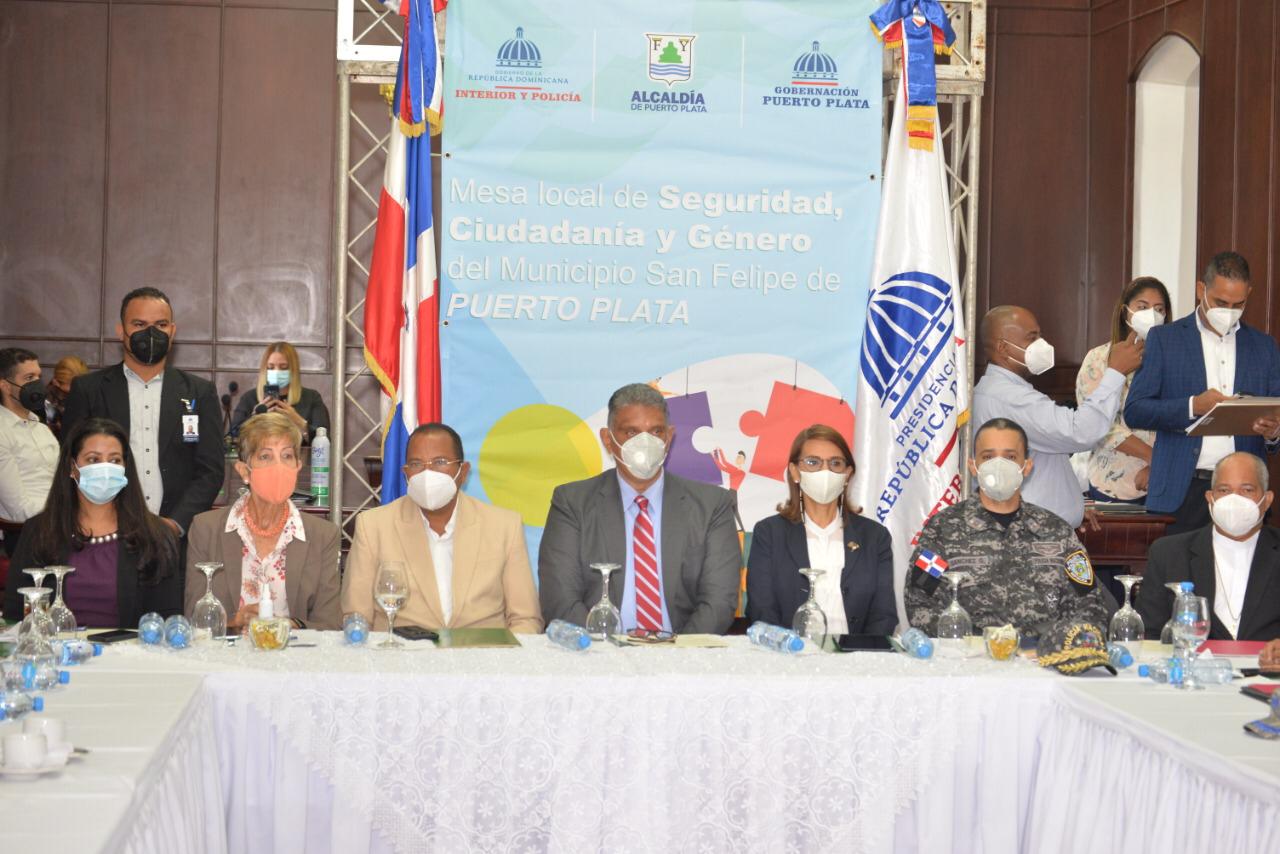 Autoridades activan Mesa de Seguridad Ciudadana y de Género en el municipio San Felipe de Puerto Plata