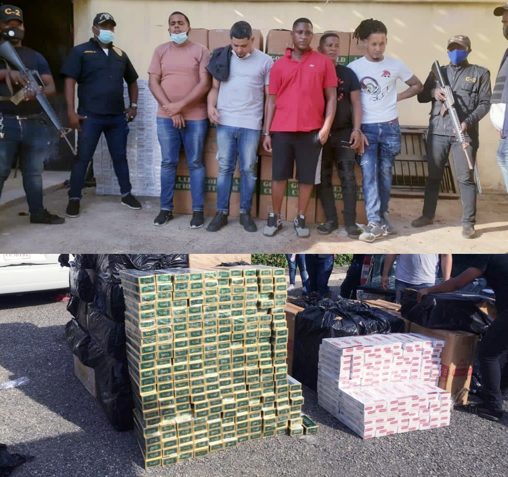 Nuevamente incautan en Puerto Plata contrabando cigarrillos introducidos al país detienen 5 personas