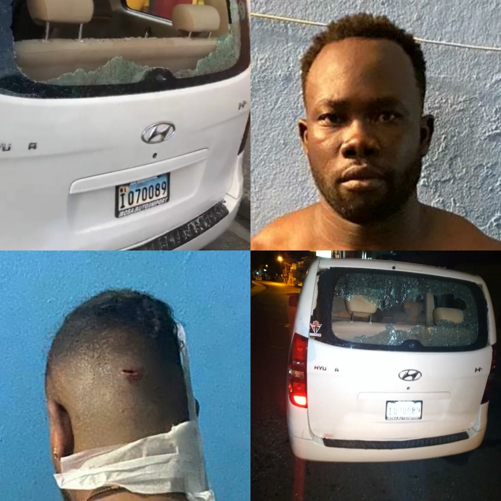 Trifulca por disputa de pasajeros deja un herido, dos detenidos y un vehículo destruido en Sosúa