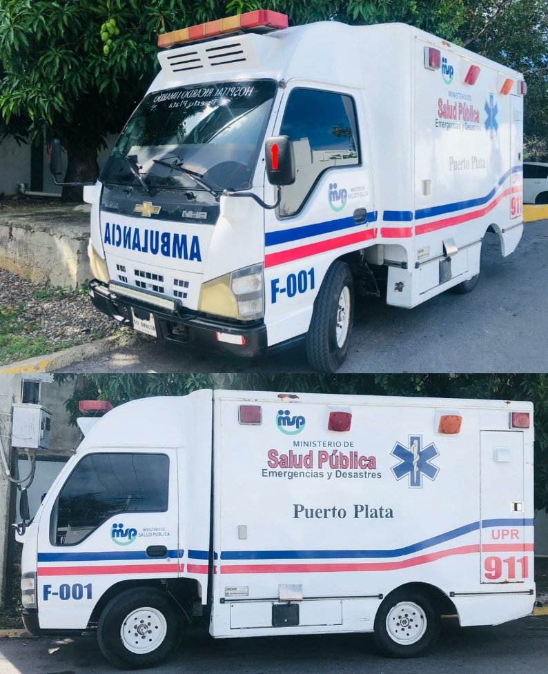 Tras durar años dañada reparan ambulancia del Hospital Docente Universitario Ricardo Limardo de Puerto Plata