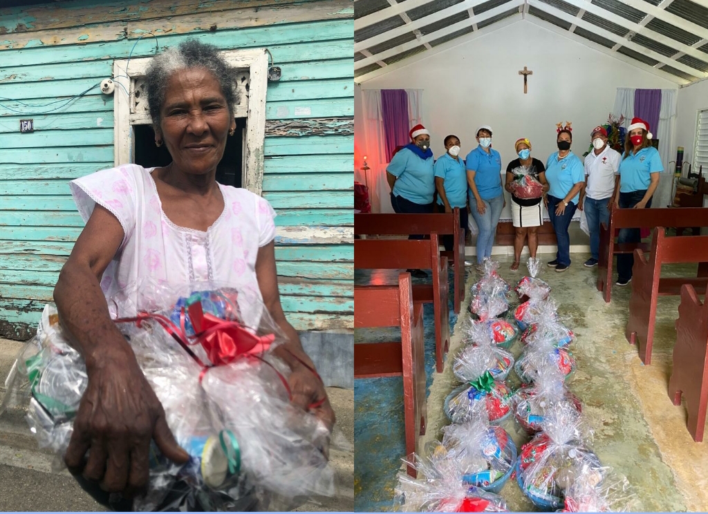 Destacan donaciones de canastas navideñas realizadas en comunidades vulnerables por la Mesa Unidos en Solidaridad