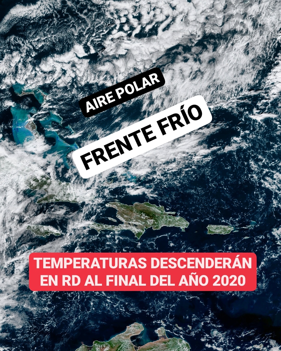 Pronostican temperaturas frías para Puerto Plata y todo el país por llegada aire polar e incidencia de sistema frontal