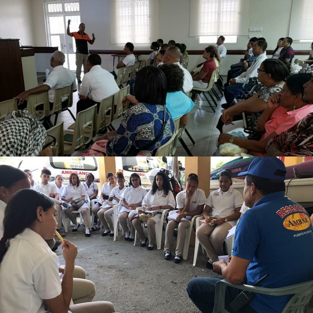 Organismos de socorro en Puerto Plata ofrecen orientación e instruyen sobre cómo actuar ante sismos y accidentes