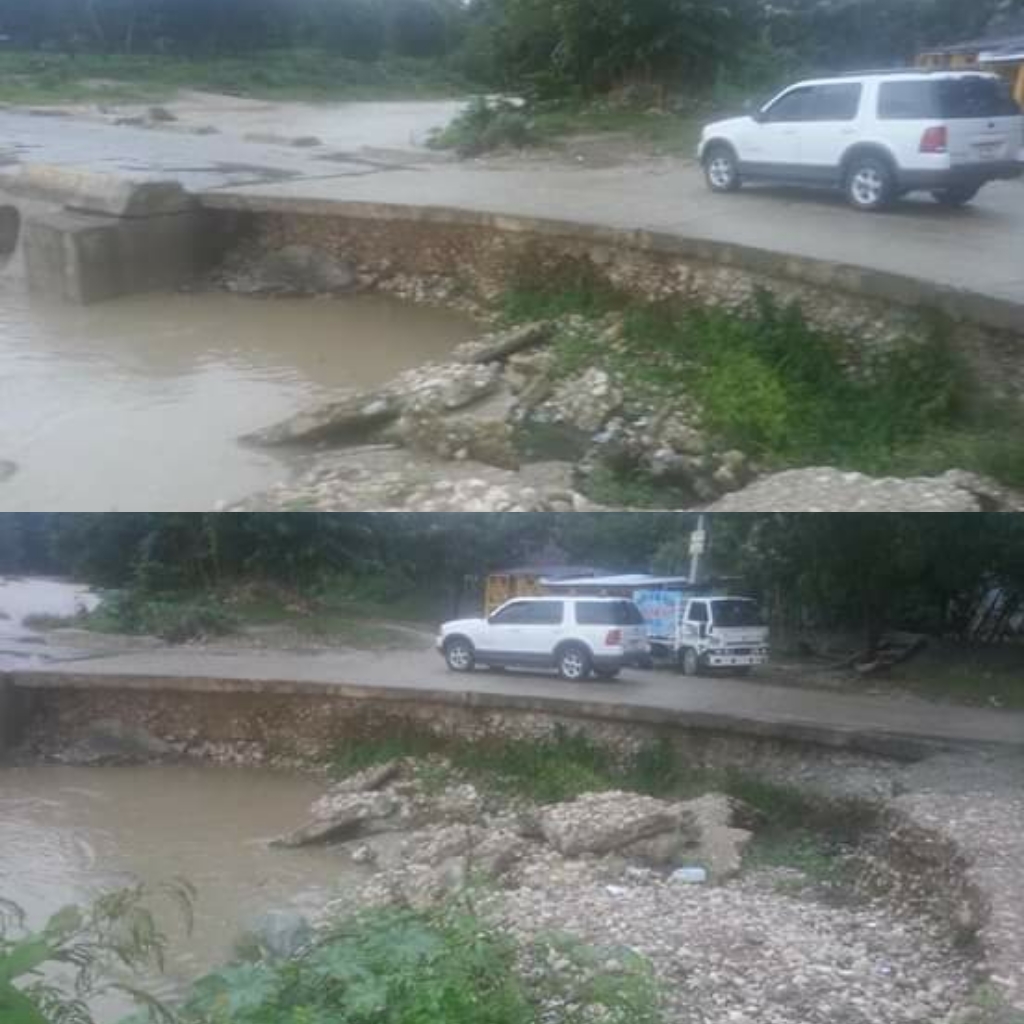 Advierten derrumbes peligrosos en puente badén de comunidad Los Ciruelos de Montellano