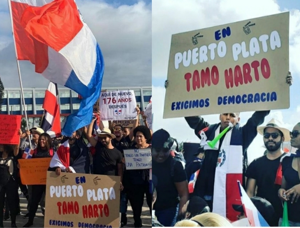 Delegación de puertoplateños participó del “Trabucazo 2020” que abarrotó la Plaza de la Bandera en SD