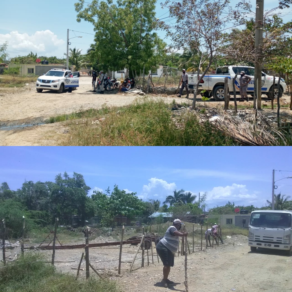 Autoridades desmantelan ocupación área de manglares en Luperón donde desaprensivos habían marcado solares