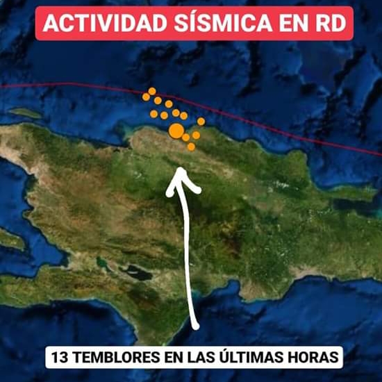 Se registran varios temblores de tierra en comunidades de Puerto Plata y Línea Noroeste