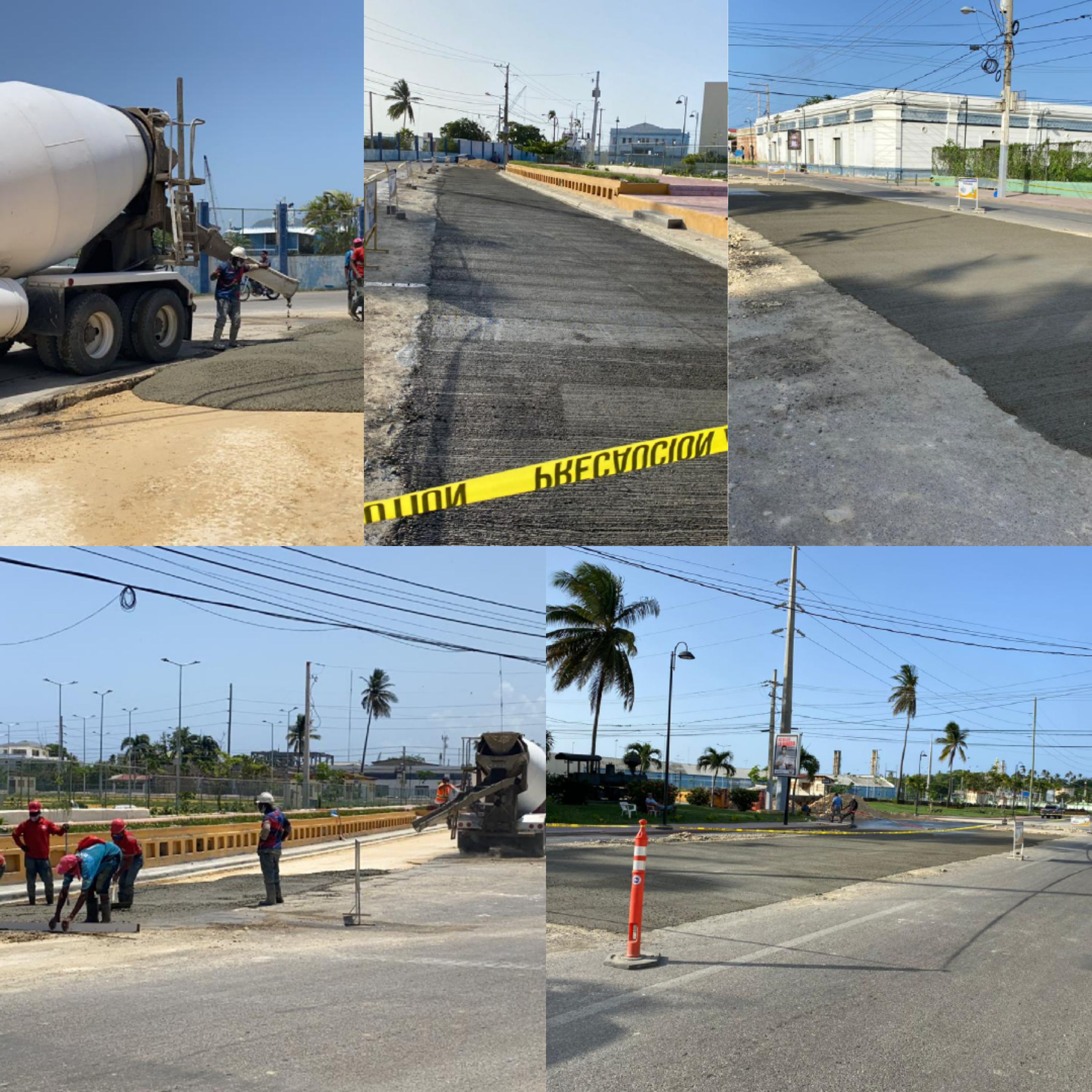 Alcaldía corrige hundimientos en el pavimento de vías zona portuaria de Puerto Plata