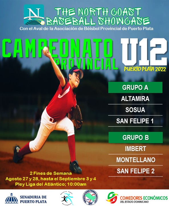 CAMPEONATO PROVINCIAL U12 DE BEISBOL, A INICIAR ESTE FIN DE SEMANA  Culminara del 3 al 4 de Septiembre.