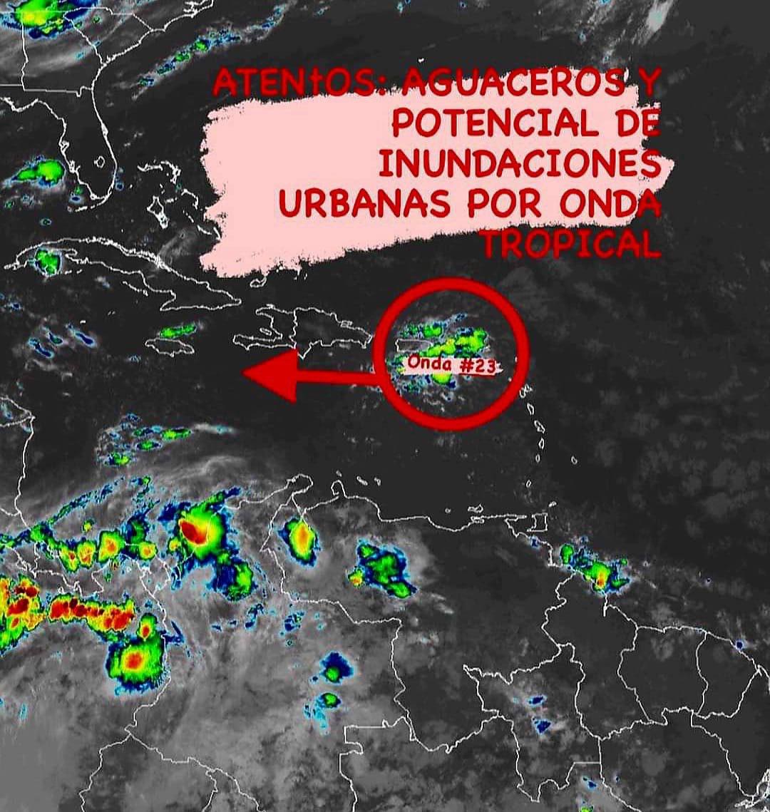 Meteorología anuncia ocurrencia de lluvias en RD por incidencia de vaguada y onda tropical 