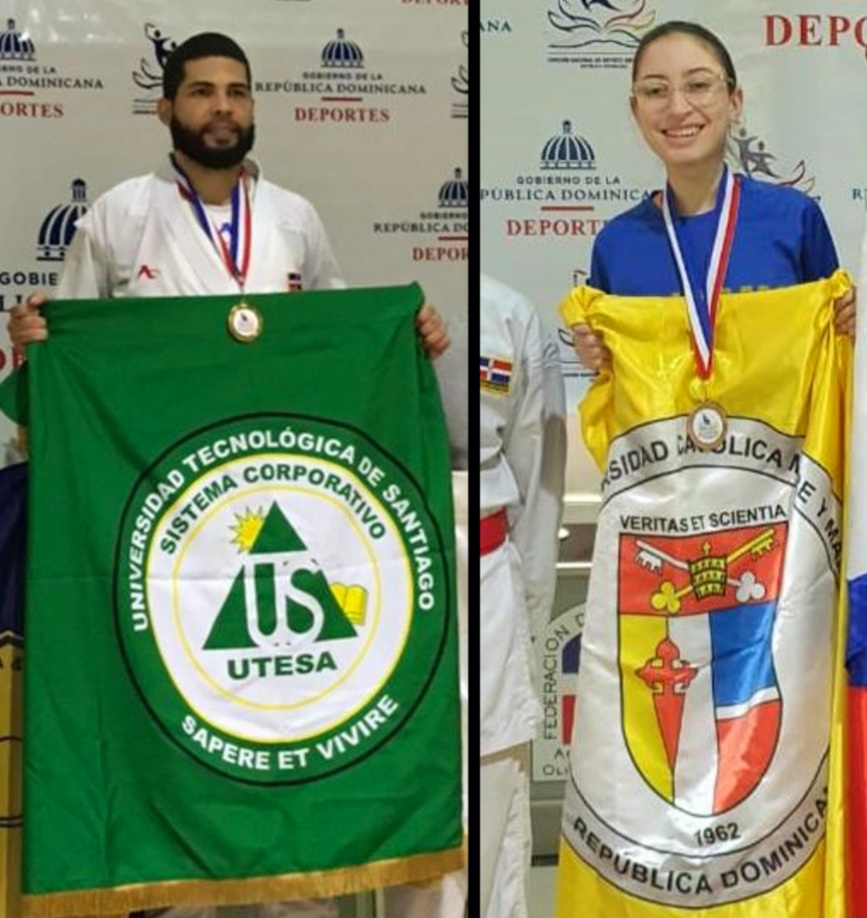 Dos atletas puertoplateños conquistan medallas en Torneo Nacional de Karate Universitario celebrado en SD