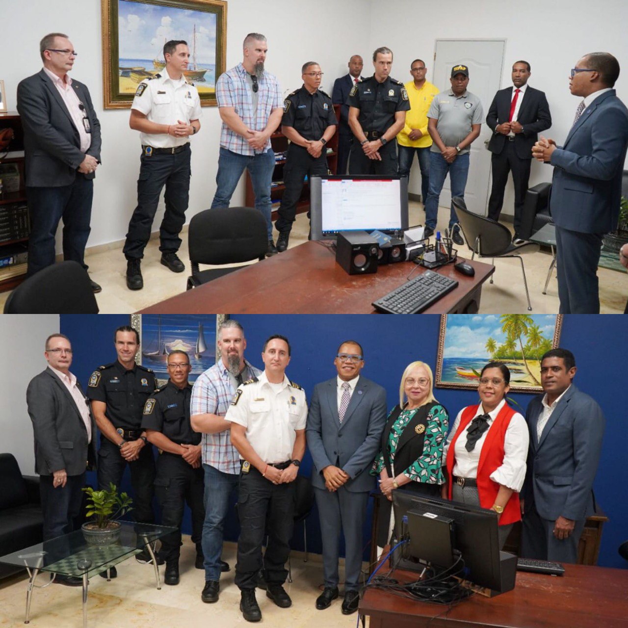 Fiscal de Puerto Plata recibe delegación policial de Canadá