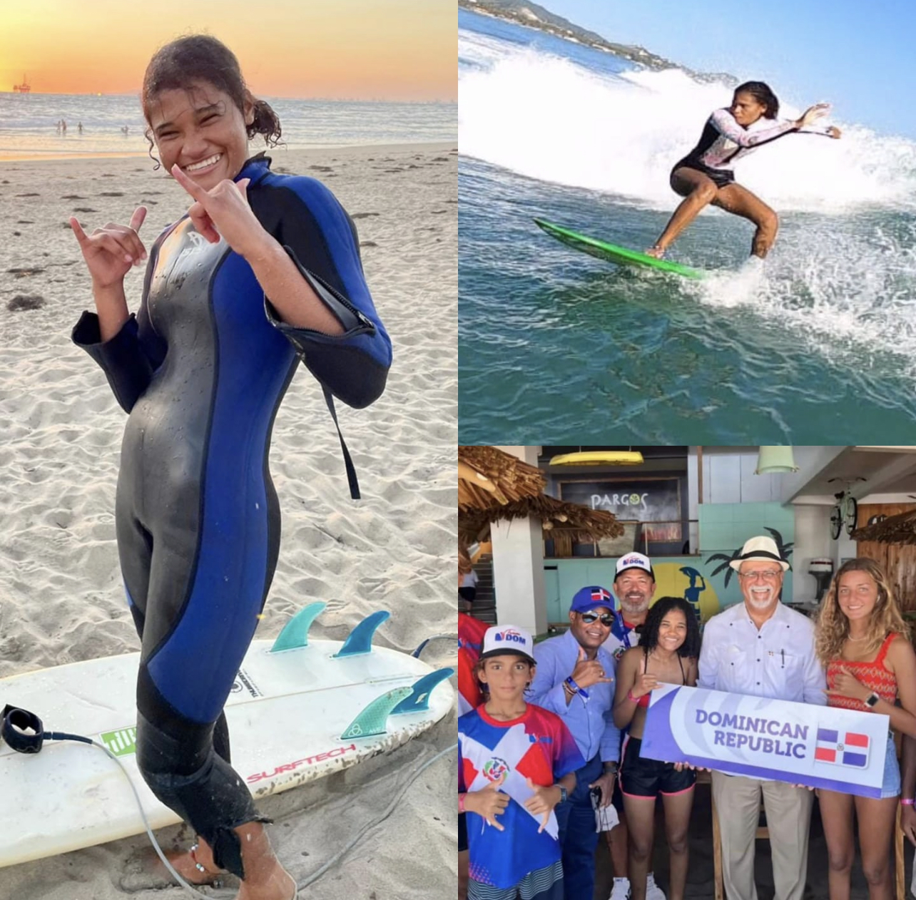 Jovencita puertoplateña se destaca en competencia internacional de Surf realizada en California