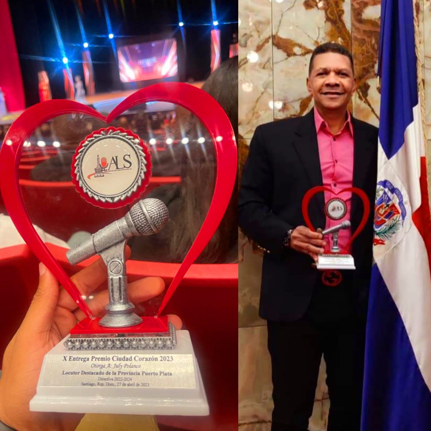 Destacado locutor puertoplateño agradece felicitaciones tras obtención de premio en Santiago