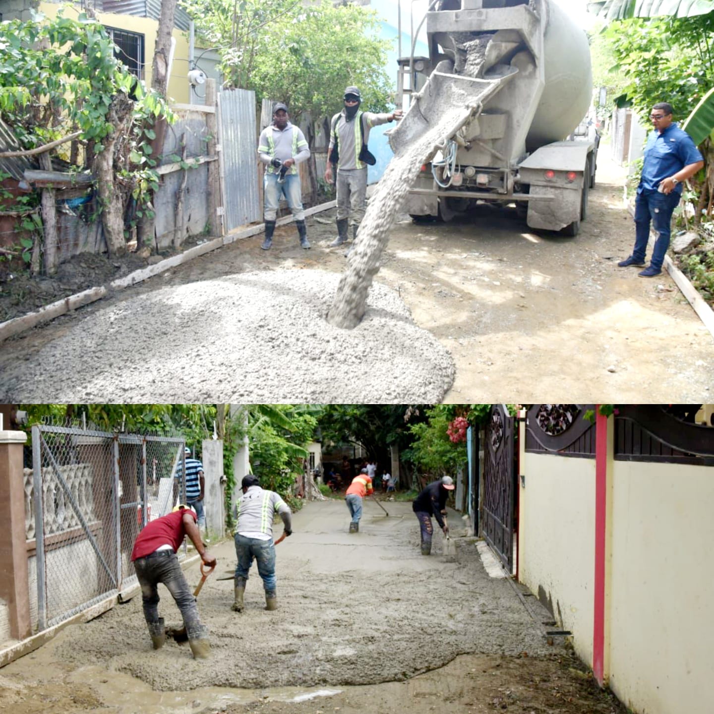Ayuntamiento Municipal inicia encementado de calles en Cuesta Amarilla de San Marcos